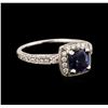 Image 2 : 18KT White Gold 1.34ct Tanzanite and Diamond Ring