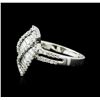 Image 2 : 18KT White Gold 0.58ctw Diamond Ring