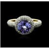 Image 1 : 14KT White Gold 2.23ct Tanzanite and Diamond Ring