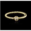 Image 1 : 14KT Yellow Gold 0.09ct Diamond Ring