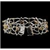 Image 3 : 5.75ctw Fancy Mix Diamond Bracelet - 14KT Two-Tone Gold