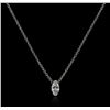 Image 2 : 14KT White Gold 0.30ct Diamond Solitaire Necklace
