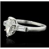 Image 2 : Platinum 1.39ctw Marquise Cut Diamond Ring