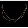 Image 1 : 14KT Yellow Gold 0.30ctw Diamond Necklace
