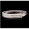 Image 1 : 18KT White Gold 6.47ctw Diamond Bangle Bracelet