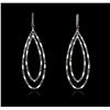 Image 1 : 14KT White Gold 0.70ctw Diamond Earrings