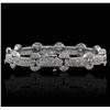 Image 2 : 14KT White Gold 3.79ctw Diamond Bracelet
