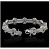Image 3 : 14KT White Gold 3.79ctw Diamond Bracelet