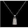 Image 1 : 14KT White Gold 0.50ctw Diamond Pendant With Chain