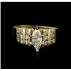 Image 1 : 14KT Yellow Gold 0.91ctw Diamond Ring