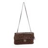 Image 1 : Chanel Brown Suede Maxi Flap Bag