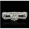 Image 1 : 18KT White Gold 1.64ctw Diamond Ring