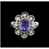 Image 1 : 1.73ct Tanzanite and Diamond Ring - 14KT White Gold