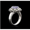 Image 3 : 1.73ct Tanzanite and Diamond Ring - 14KT White Gold