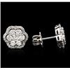 Image 2 : 14KT White Gold 1.38ctw Diamond Earrings