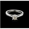 Image 1 : 14KT White Gold 0.80ct Oval Cut Diamond Solitaire Ring
