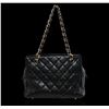 Image 2 : Authentic Chanel Black Quilted Caviar Skin Leather Bag