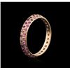 Image 3 : 14KT Rose Gold 0.50ctw Pink Sapphire Ring
