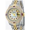 Image 1 : Rolex Two-Tone Diamond and Ruby DateJust Ladies Watch