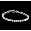 Image 1 : 14KT White Gold 5.52ctw Diamond Tennis Bracelet
