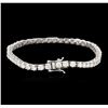 Image 2 : 14KT White Gold 5.52ctw Diamond Tennis Bracelet