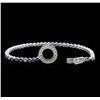 Image 3 : 1.52ctw Sapphire and Diamond Bracelet - 18KT White Gold