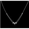 Image 1 : 14KT White Gold 0.65ctw Diamond Necklace