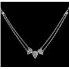 Image 2 : 14KT White Gold 0.65ctw Diamond Necklace