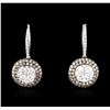Image 1 : 14KT White Gold 1.67ctw Diamond Earrings
