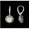 Image 2 : 14KT White Gold 1.67ctw Diamond Earrings