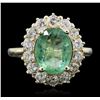 Image 1 : 14KT Yellow Gold 2.69ct Emerald and Diamond Ring