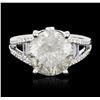 Image 1 : 18KT White Gold 6.07ctw Diamond Ring