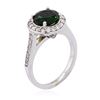 Image 3 : 14KT White Gold 1.83ct Green Tourmaline and Diamond Ring