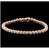 Image 1 : 14KT Rose Gold 2.57ctw Diamond Tennis Bracelet