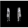 Image 1 : 14KT White Gold 0.04ctw Diamond Earrings