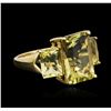 Image 2 : 10KT Yellow Gold 11.97ctw Lemon Quartz Ring