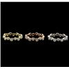 Image 2 : 1.42ctw Diamond Stackable Rings - 14KT Tri Color Gold