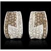 Image 1 : 14KT White Gold 1.45ctw Diamond Earrings