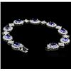 Image 4 : 14KT White Gold 13.14ctw Tanzanite and Diamond Bracelet