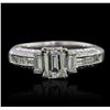 Image 1 : 18KT White Gold EGL Certified 1.93ctw Diamond Ring