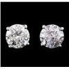 Image 1 : 14KT White Gold 1.17ctw Diamond Stud Earrings