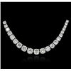 Image 1 : 18KT White Gold 10.57ctw Diamond Necklace