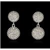 Image 1 : 14KT White Gold 1.18ctw Diamond Earrings