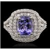 Image 1 : 14KT White Gold 2.61ct Tanzanite and Diamond Ring