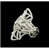 Image 2 : 14KT White Gold 1.11ctw Diamond Ring
