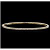 Image 1 : 0.78ctw Diamond Bangle Bracelet - 14KT Yellow Gold
