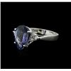 Image 2 : 14KT White Gold 4.58ct Tanzanite and Diamond Ring