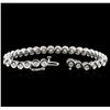 Image 3 : 14KT White Gold 2.32ctw Diamond Tennis Bracelet