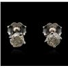 Image 1 : 14KT White Gold 0.63ctw Diamond Stud Earrings