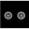 Image 1 : 14KT White Gold 0.74ctw Diamond Earrings